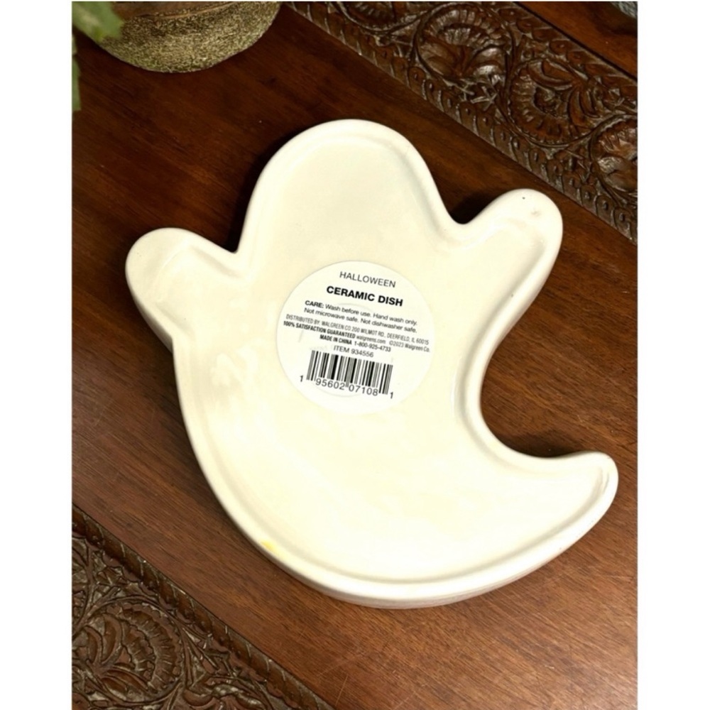 VIRAL HALLOWEEN GHOST GHOUL FIGURE CERAMIC CANDY DISH PAIRS WITH RAE DUNN TIKTOK - Picture 2 of 6